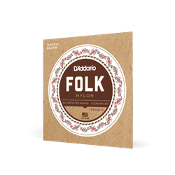 D'Addario Ball End Folk Nylon Classical Guitar String Set