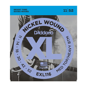 D'Addario EXL116 Nickel Wound Medium Top/Heavy Bottom Electric Guitar String Set