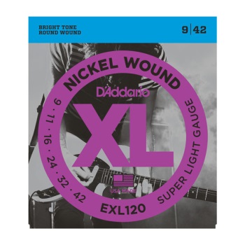 D'Addario EXL120-10P 10-Pack Nickel Wound Super Light Electric Guitar String Set