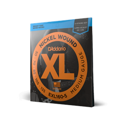 D'Addario EXL1605 XL 5-String Bass Guitar String Set Long Scale 50-135