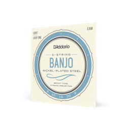 D'Addario EJ60 5-String Banjo Strings, Nickel, Light, 9-20