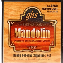 GHS A260 Mandolin Osborne Phosphor Bronze Medium Light Strings