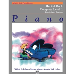 Alfred Recital Book Complete Book Level 1; 00-2228