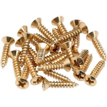 Fender Gold Pickguard-Control Plate Mounting Screws