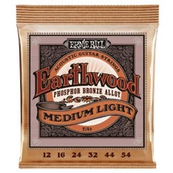 Ernie Ball Earthwood Medium Light Phosphor Bronze Acoustic Guitar Strings - 12-54 Gauge