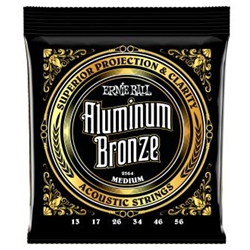 Ernie Ball Medium Aluminum Bronze Acoustic Guitar Strings - 13-56 Gauge