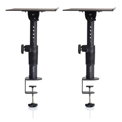 Gator Frameworks Clamp-On Studio Monitor Stand; GFWSPKSTMNDSKCMP