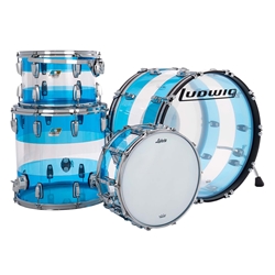 Ludwig Vistalite 50th Anniversary Fab 3pc Shell Kit; LC94233LXEWC