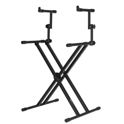 Gator Frameworks Deluxe 2-Tier "X" Style Keyboard Stand; GFW-KEY-5100X