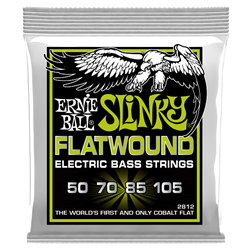 Ernie Ball Regular Slinky Cobalt Flatwound Electric Bass Strings 50-105 Gauge